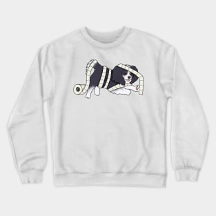 Toilet paper Dog Mummy (cavalier king charles spaniel) Crewneck Sweatshirt